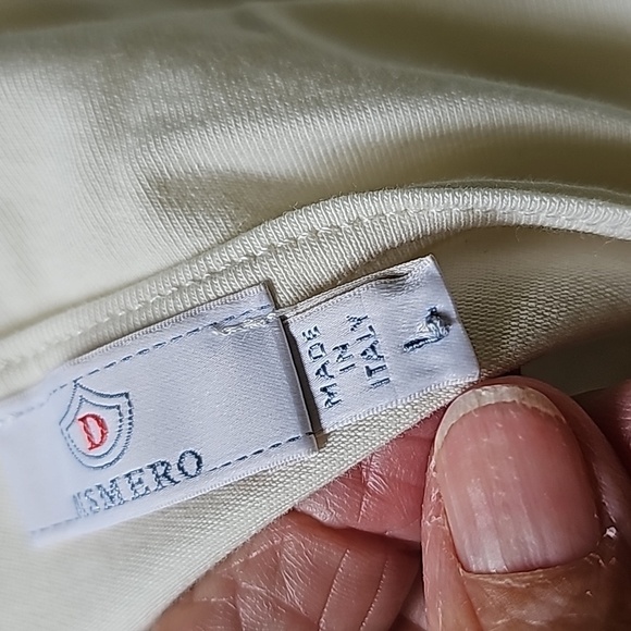Dismero women's top, cream with gray design. Size large. 3/4 sleeves. Italy - Picture 8 of 12